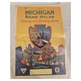 1953 Michigan Road Atlas Fishing and Hunting Guide