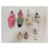 Antique Hand Painted Glass Christmas Ornaments
