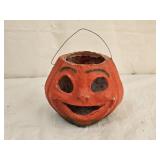 Antique Paper Mache Jack-O-Lantern Bucket