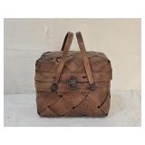 Antique Wood Slat Hinged Berry Basket