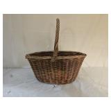 Vintage Hand Woven Wicker Market Basket