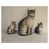 3 The Toy Works Folk Art Stuffed Cats