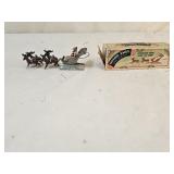 Vintage Benbros Diecast Father Xmas and Sleigh