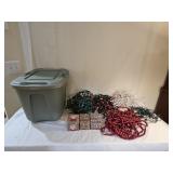 Christmas Garland, Boxes and Lights, Tote