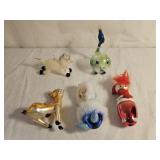 5 Germany And Italy Glass Christmas Ornaments