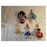 5 Italy Glass Christmas Ornaments