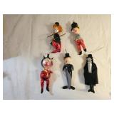 5 Italy Glass Christmas Ornaments
