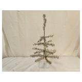 24" Aluminum Tinsel Tabletop Christmas Tree