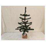28" Faux Feather Tabletop Christmas Tree