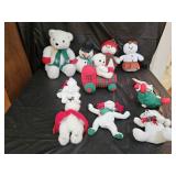 TY And Hallmark Plush Bears and Snowmen