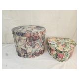 2 Vintage Decorative Band Boxes