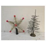 Vintage Aluminum Christmas Tree & Tree Topper