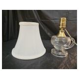 Vintage Electrified Finger Hole Oil Lamp