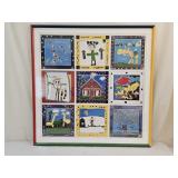 Child Ceramic Tiles Framed Collaborative Art Print