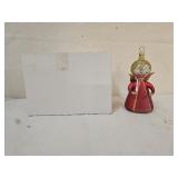 De Carlini Italian Angel in Red Glass Ornament
