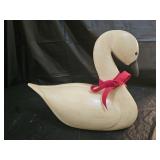 Folk Art Hand Carved Wood Swan Decoy