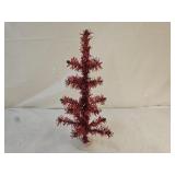 Vintage Red Tinsel/Aluminum Christmas Tree