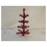 Vintage Red Tinsel/Aluminum Christmas Tree