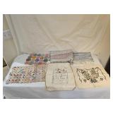 Vintage Pillow Cases, Table Pad and Rugs