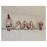 Goebel Angel and Pipe Cleaner Santa Ornaments
