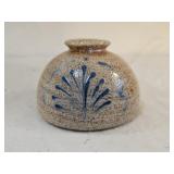 Greenfield Village Blue Stenciled Stoneware Vase