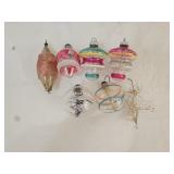 Antique Vintage Hand Painted Glass Ornaments