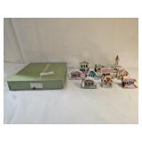 10 Vintage Japan Putz Style Cardboard Houses