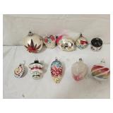 10 Vintage Glass Christmas Ornaments