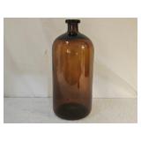 13" Antique Amber Glass Apothecary Bottle