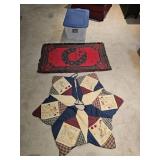 Christmas Tree Quilted Skirt, Throw Rug, Tote