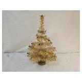 Vintage Gold Tinsel/Aluminum Christmas Tree