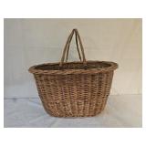 Vintage Primitive Wicker Market Basket