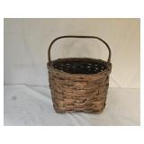 Antique Primitive Hand Woven Fruit Basket