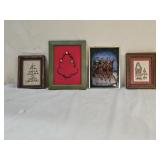 4 Christmas Art Wall Hangings