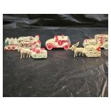 Vintage Santa Claus Viscoloid Figures
