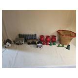 Hallmark Village, Wood Candle Holders, Planter