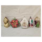 Hand Painted Glass Christmas Ornaments