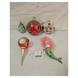 Hand Painted Glass Christmas Ornaments