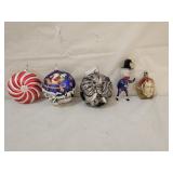 Hand Painted Glass Christmas Ornaments