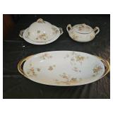 Haviland Limoges Autum Leaf Pattern Dishes