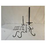 Antique Iron Roof Snow Guard, Metal Hooks