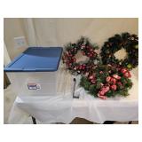 3 Decorative Christmas Wreaths, Tote