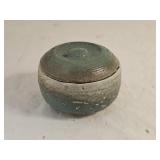 Antique Stoneware Pottery Lidded Jar