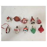 10 Vintage Glass Christmas Ornaments