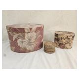 3 Vintage Shabby Chic Decorative Boxes