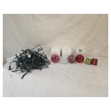 Art Glass Christmas Ornaments, String Lights