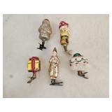 Vintage Glass and Art Glass Clip Ornaments