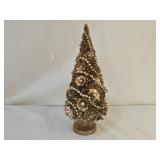 Vintage Japan Gold Tabletop Christmas Tree