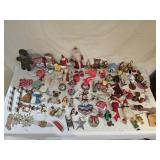 Large Assortment of Christmas Ornaments, Tote