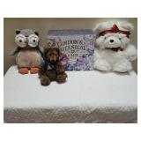 Plush Bears and Owl, Decorative Keepsake Box